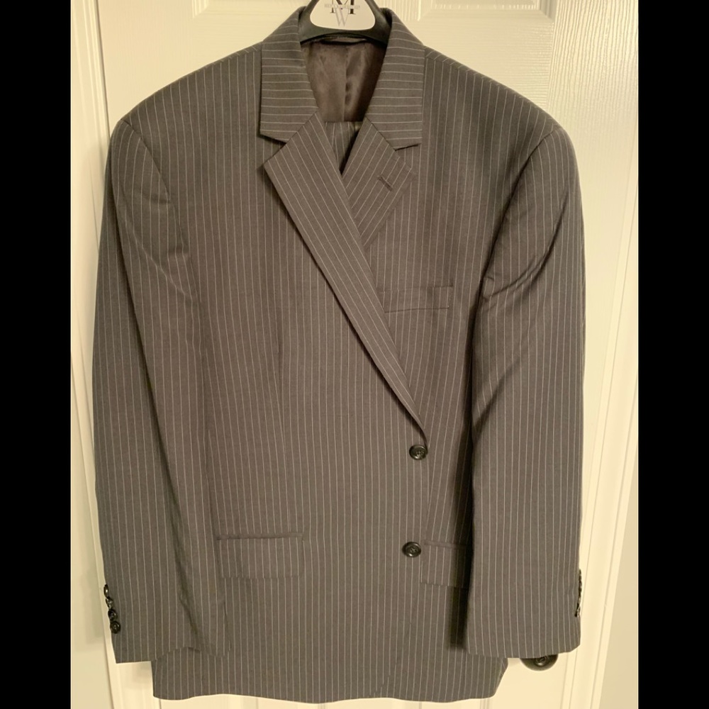 Michale Kors Grey Pinstripe Suit 46R